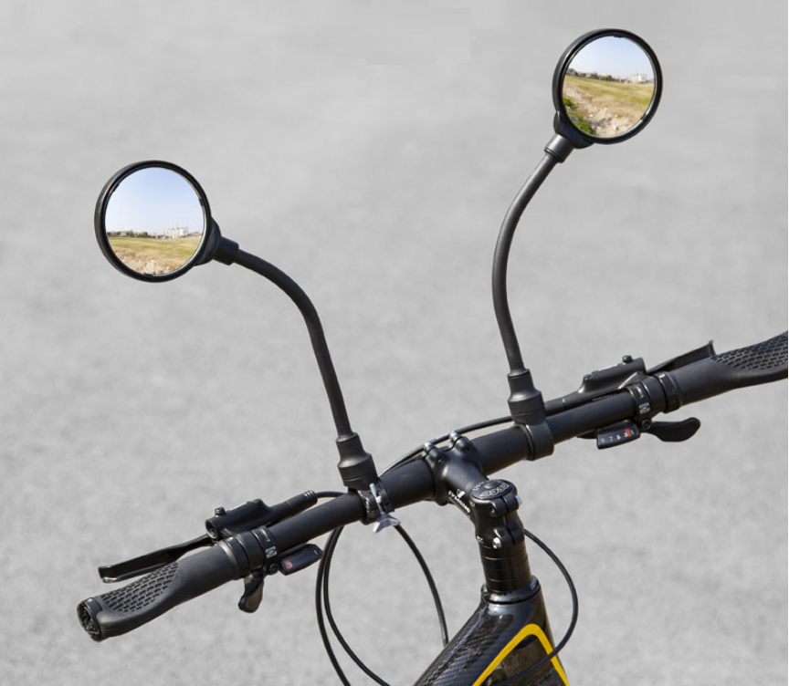 Specchietto Retrovisore Per Bici Regolabile - Ampio Angolo Convesso In Acrilico, Attacco Universale 22-32 Mm Per Manubrio, Sicurezza Mountain Bike