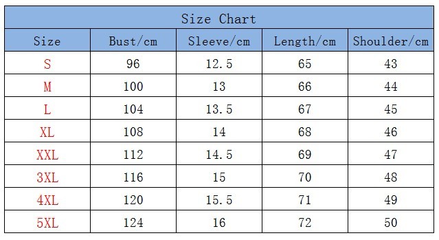 Women Daisy T-Shirt sizing chart