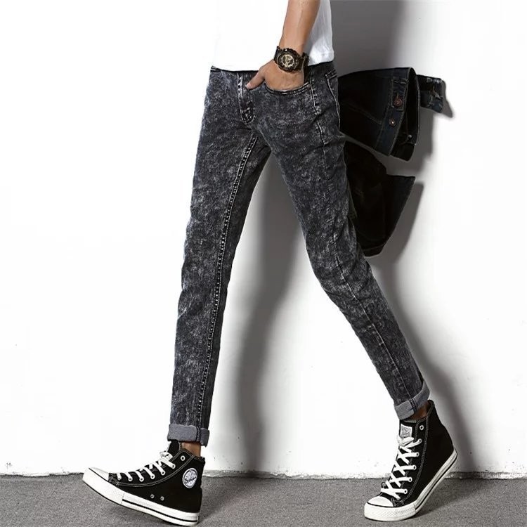 Men's denim jeans Acid washed jeans