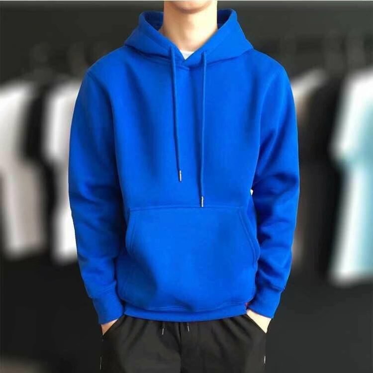 Men's winter hoodie Blue winter hooded sweater 