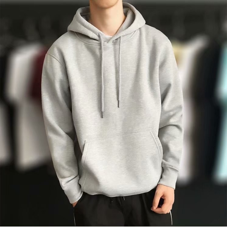 Men's winter hoodie Grey winter hooded sweater hoodie