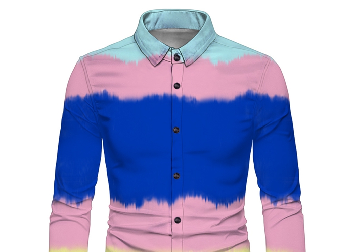 Men’s tie dye shirt button up dress shirt