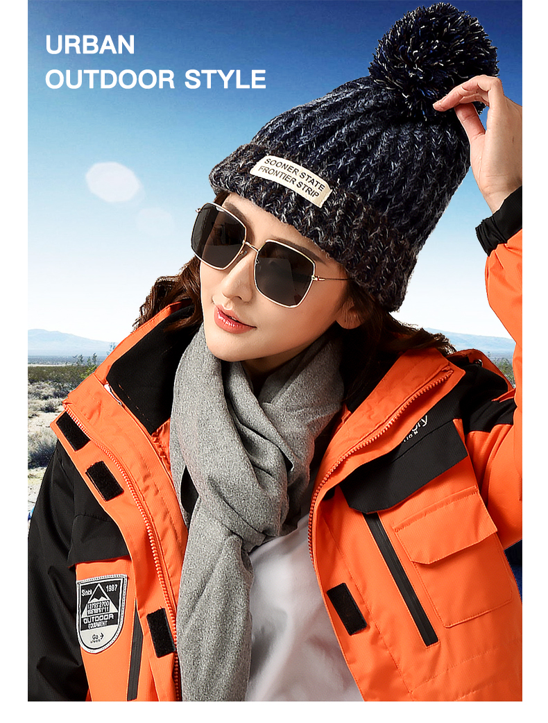 Women's 3 in 1 Orange winter coat great for the outdoors. Be an urban legend with this jacket