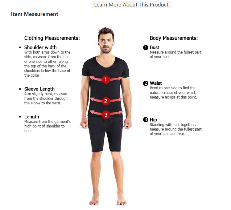 size chart reference instructions for our Men's short sleeve shirt 