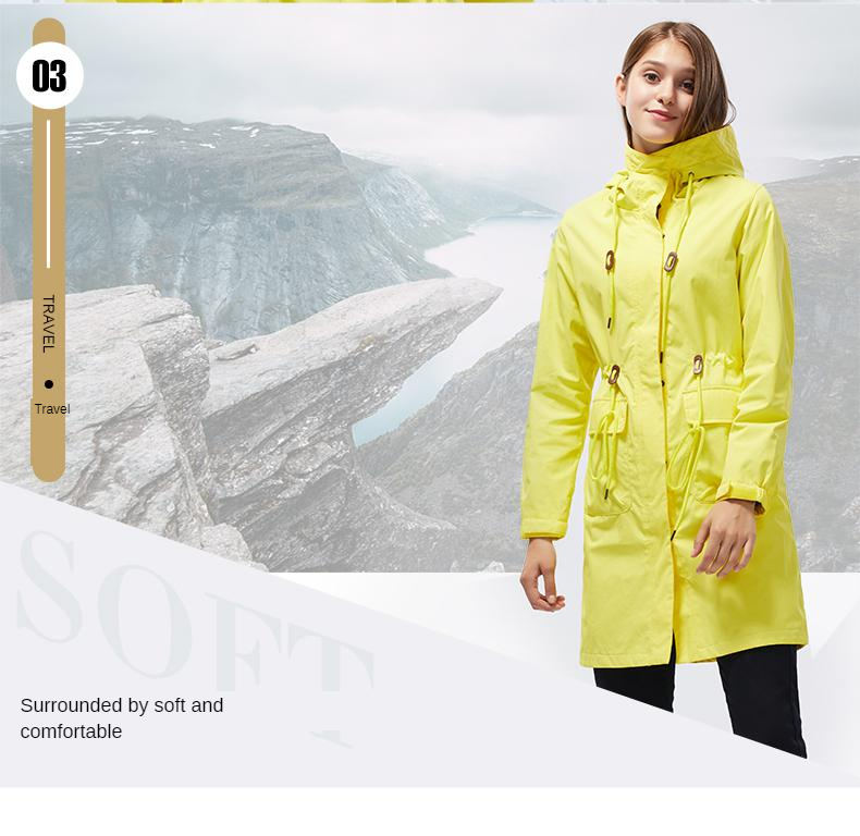 Outdoor Women's Thin Windbreaker Winter Stormsuit Coat