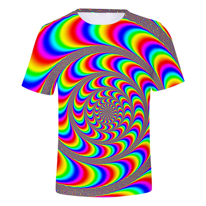 Men's T-Shirt Rainbow Vortex Men's 3D printed t-shirt