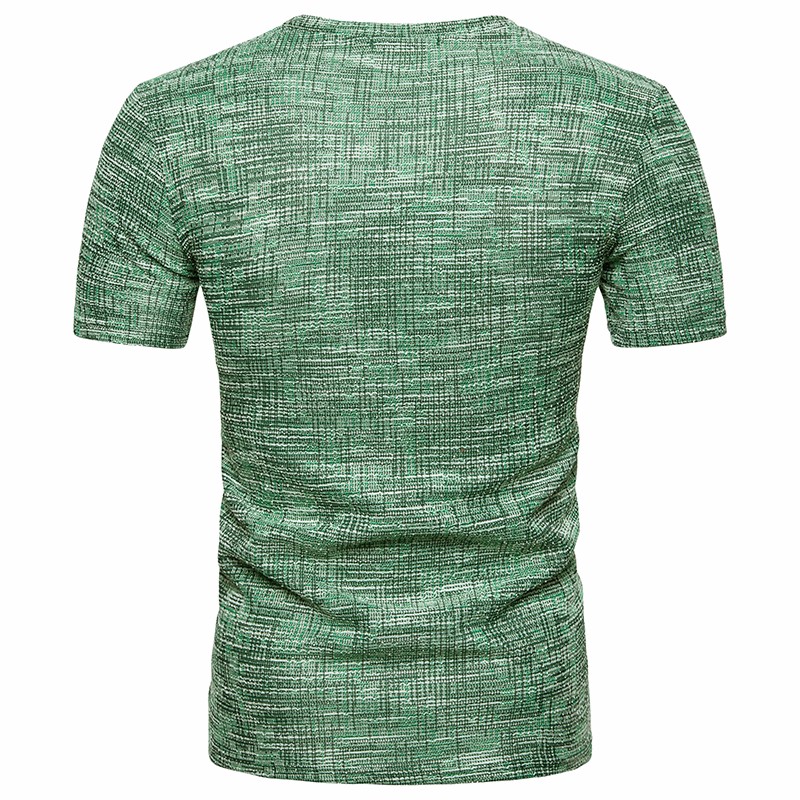 Men's V-Neck T-Shirt Slim fit Men's Short Sleeve V-Neck T Shirt green