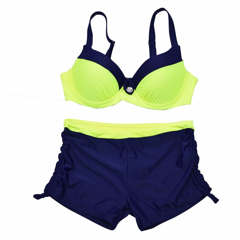 Women's Bikini Swimsuit Lime green two piece push up swimsuit for women