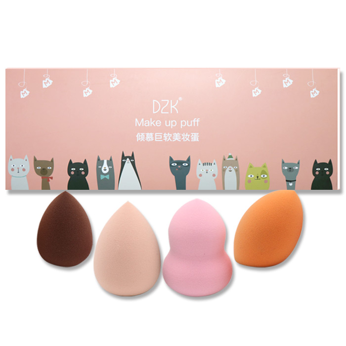 DZK  Beauty egg makeup make-up wet and dry do not eat powder sponge egg gourd cushion puff four pack