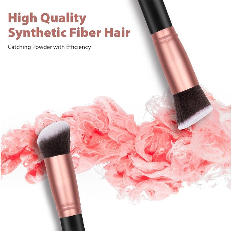 Synthetic fiber hair on this professional Makeup Brush Set