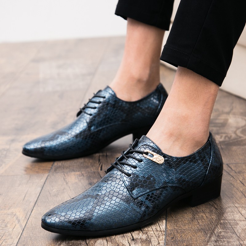 men stylish snakeskin dress shoe for comfort and fashion