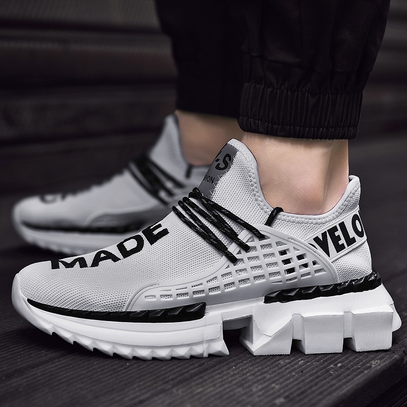 White men's runner shoe