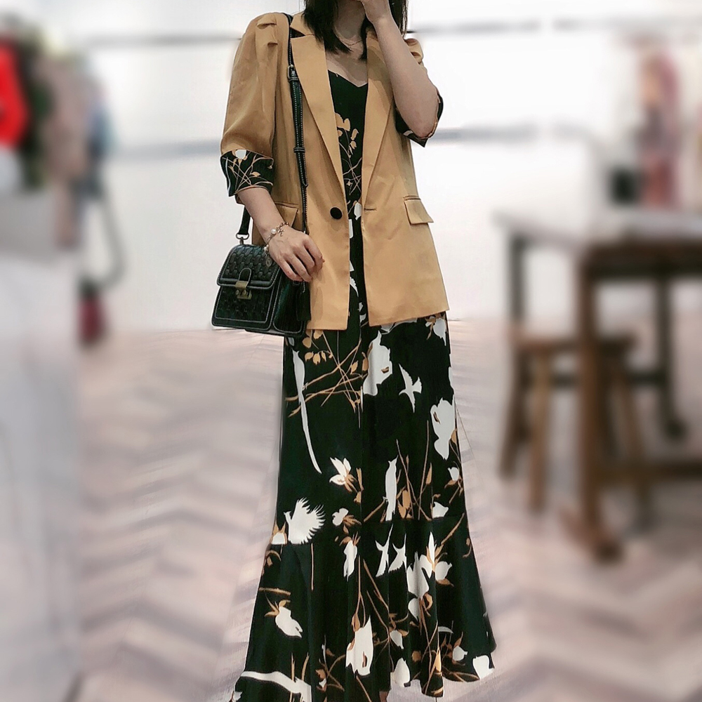 Female Suit Jacket Solid Temperament Casual Two-piece