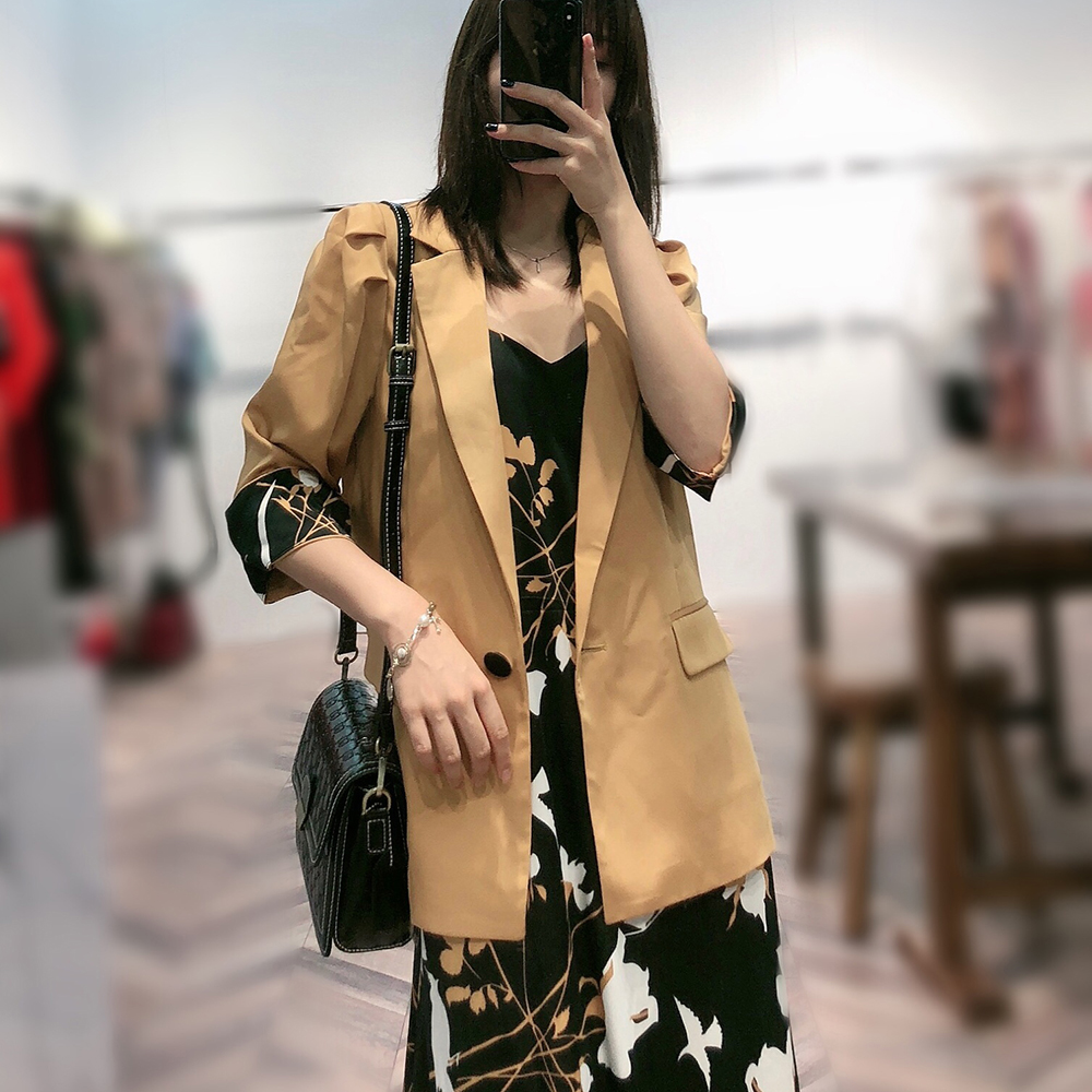 Female Solid Temperament Casual Two-piece Suit Jacket