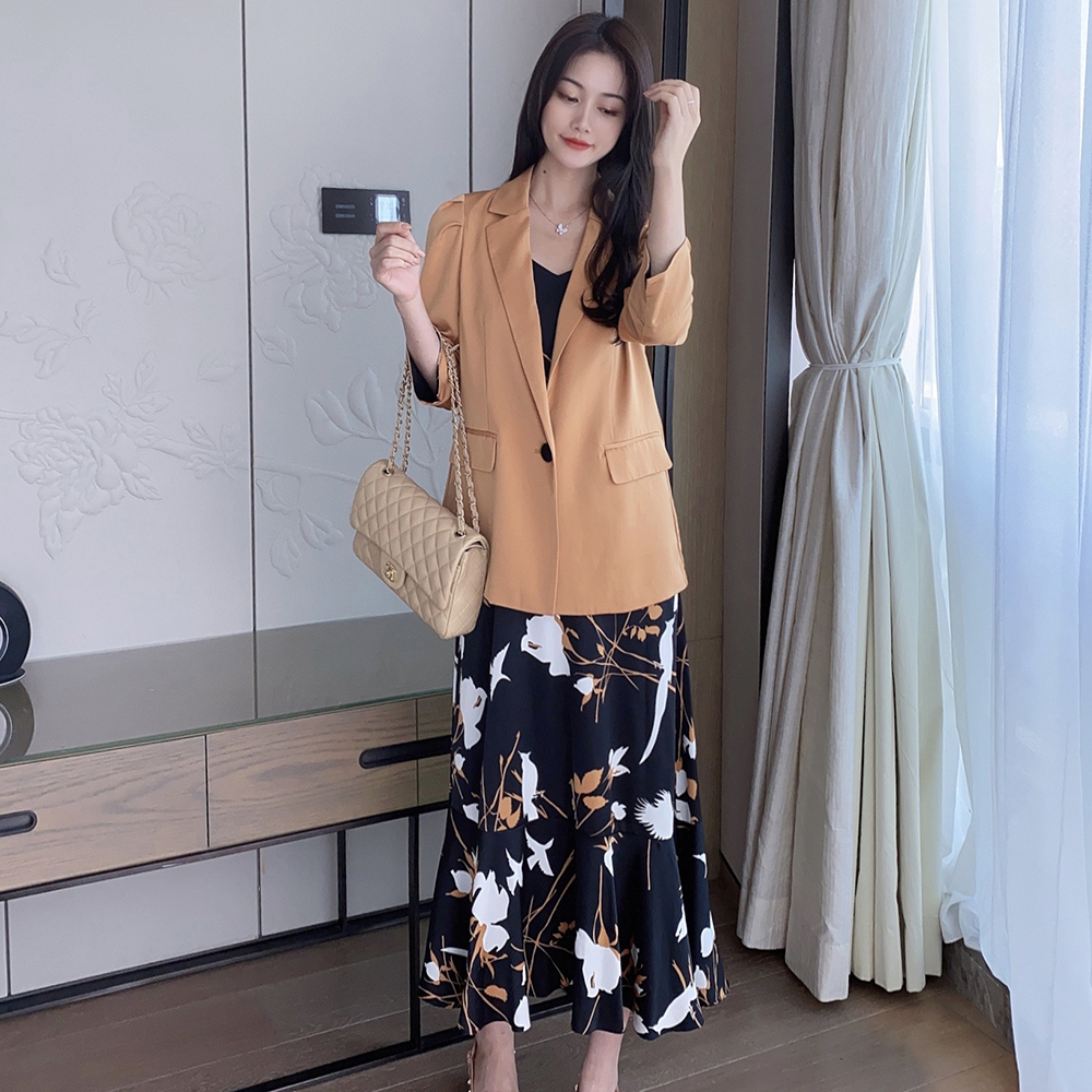 Female Suit Jacket Solid Temperament Casual Two-piece