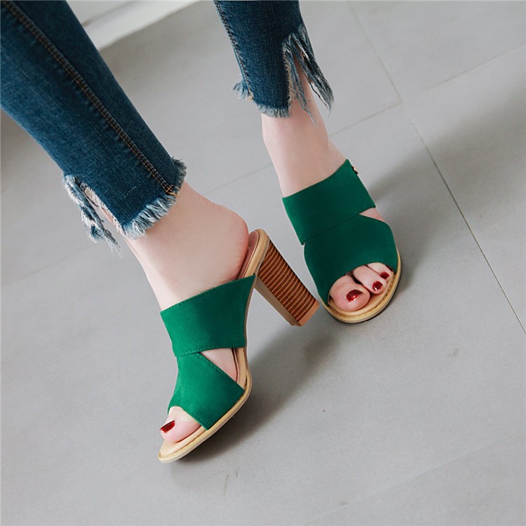 Women's high-heeled Sandals Green