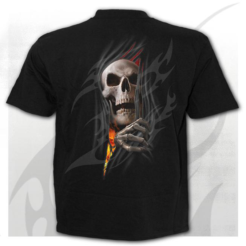 Men's T-shirt back skull t-shirt for men