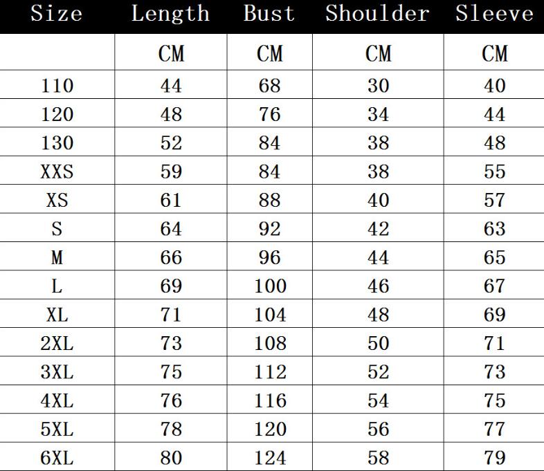 Men's hoodie Size chart for Men's Hoodie with Owl 3D digital print