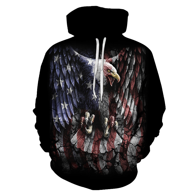 Men's eagle hoodie hooded sweater show your true colors