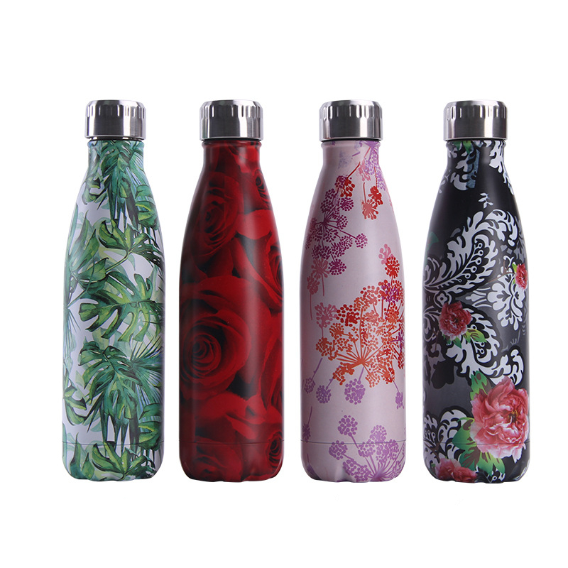 Trendy outdoor leisure water bottle multi-layer stainless steel vacuum flask