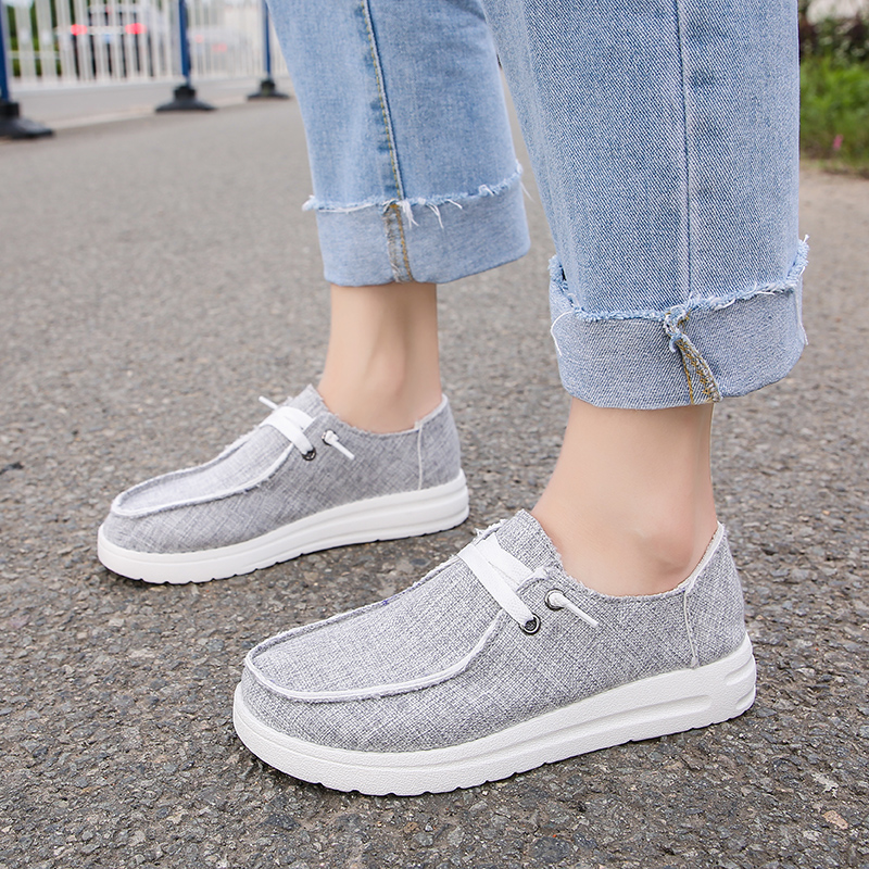 Women’s Slip-on Sneakers grey denim