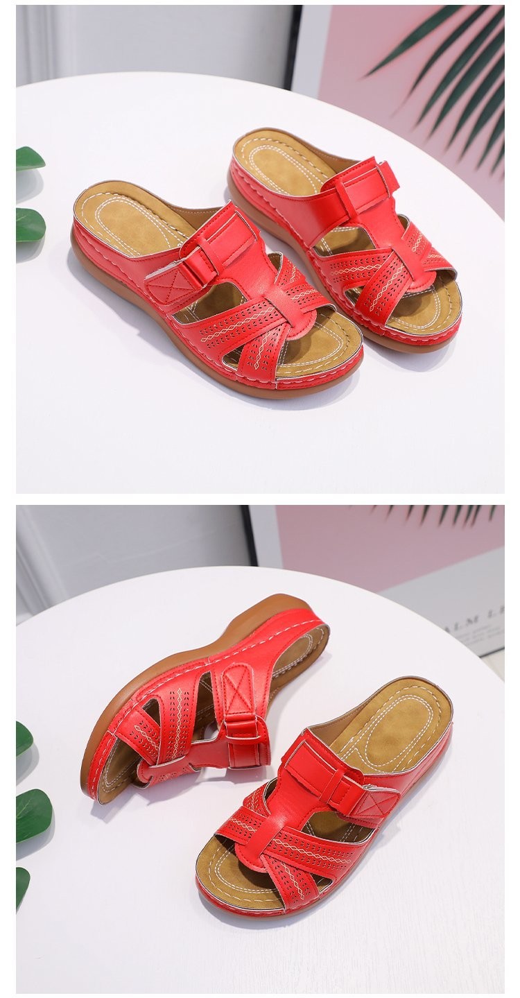 Women’s Retro Sandals Red