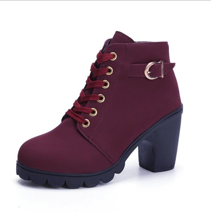 Women's High Heel classic Red high top boot