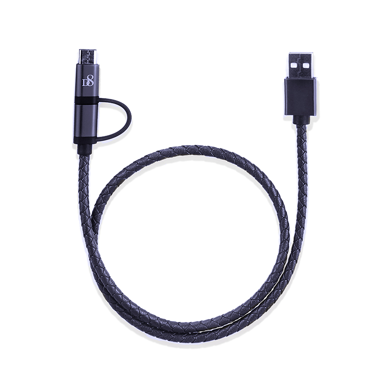 D8 2 in 1 Type-C Micro USB Data Cable for Android Huawei Mobile Phone High Quality Fast Charging