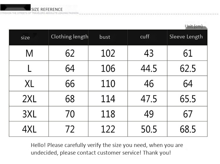 Men's casual leather jacket  PU leather jacket size chart