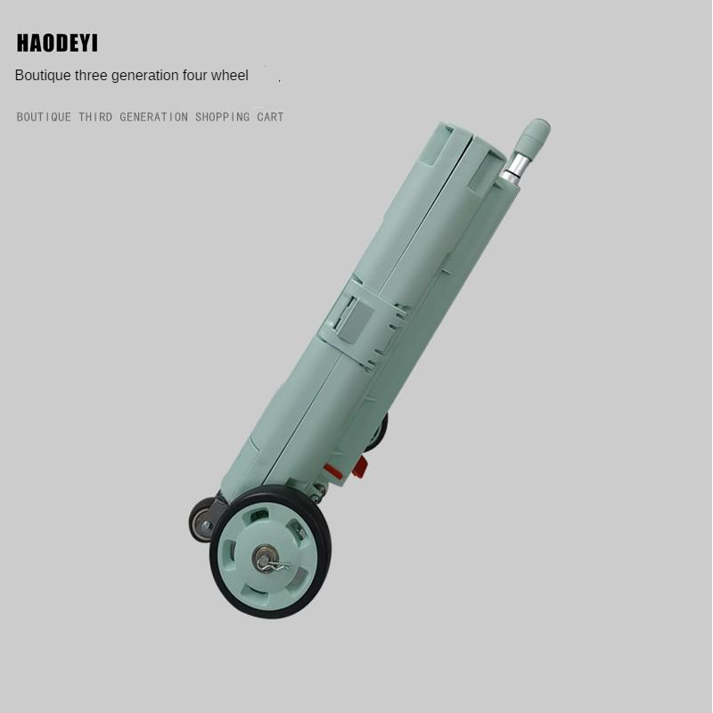 folding shopping cart storage box push-pull cart trolley grocery shopping cart