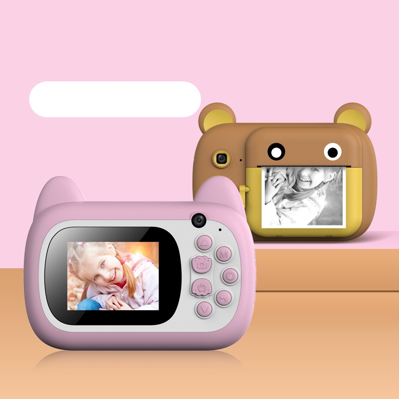 explosive children's camera Polaroid 2400w pixel dual lens photo printing cartoon digital small camera