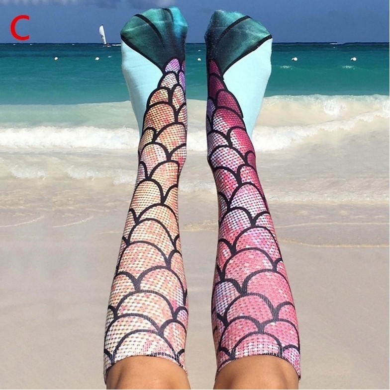 Mermaid knee high socks with scales and incrediable detail
