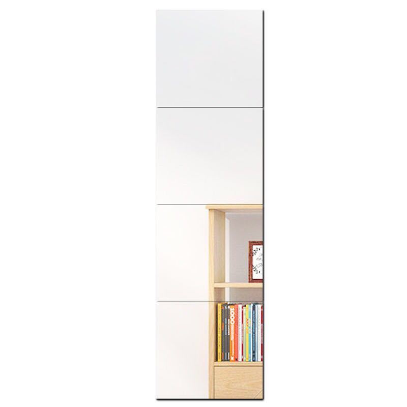 4Pcs Dressing mirror pasted on the wall spliced household use in student dormitory and full-body mirrors