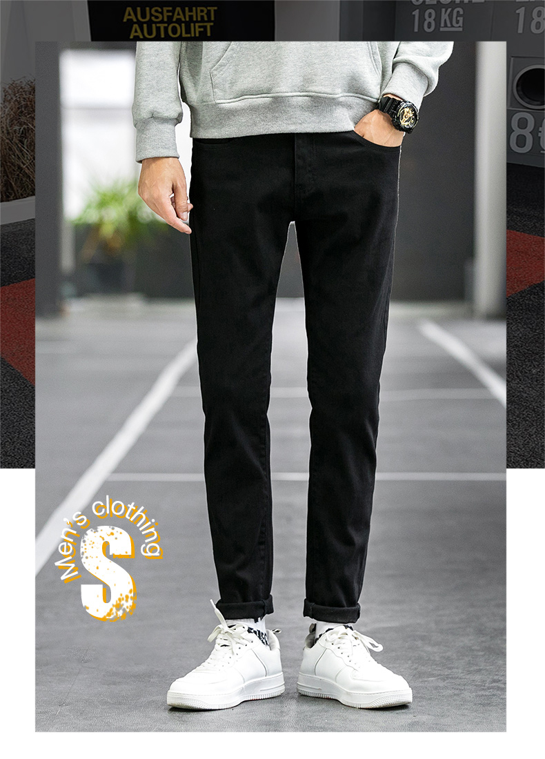 Men's slim jeans black