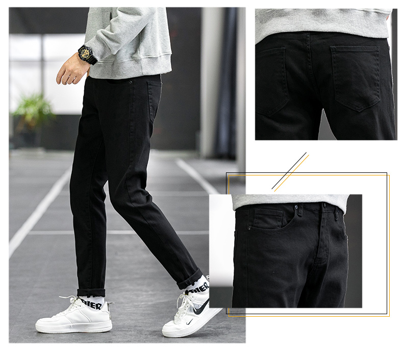 details for men's slim fit jeans