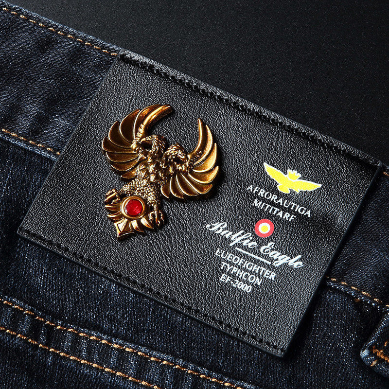 Men's washes denim Jeans Straight-Leg