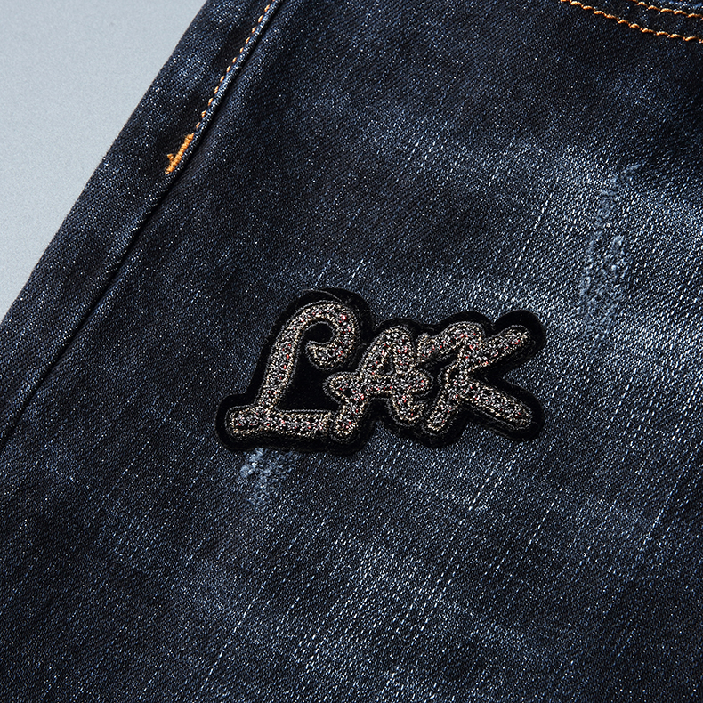Washed and worn look men's jeans