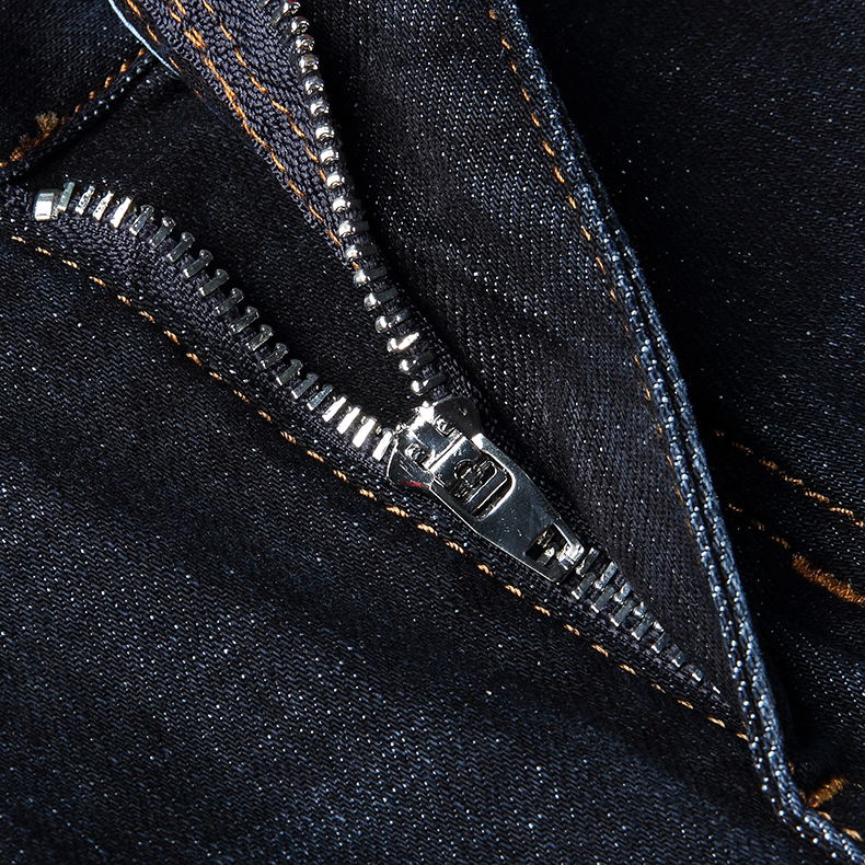 High quality zipper used with these men's blue jeans