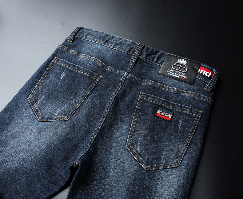 Men's denim pants with pockets front and back